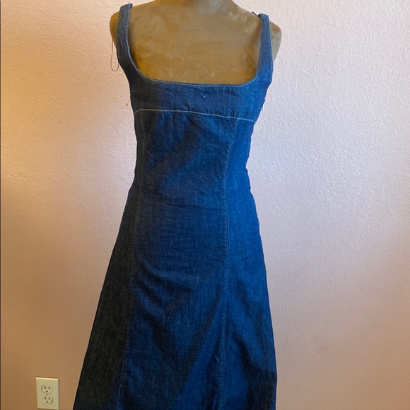 ZARA.Elegant Blue Denim Dress - Picture 2 of 10